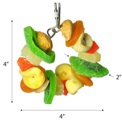 Tropical Delight Deluxe Fruit & Nut Ring by Happy Beaks