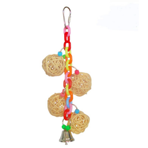 4 Vine Balls on a Chain with Bell